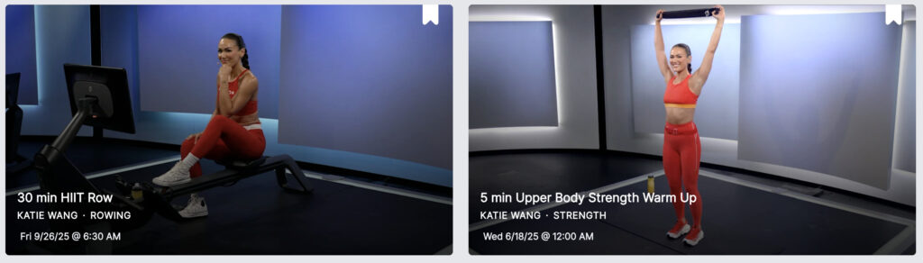 Katie's additional recommended classes to accompany her unofficial split program.